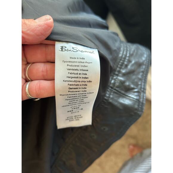 Men's Vintage Ben Sherman Genuine Leather Motorcycle Jacket Medium - Picture 11 of 12